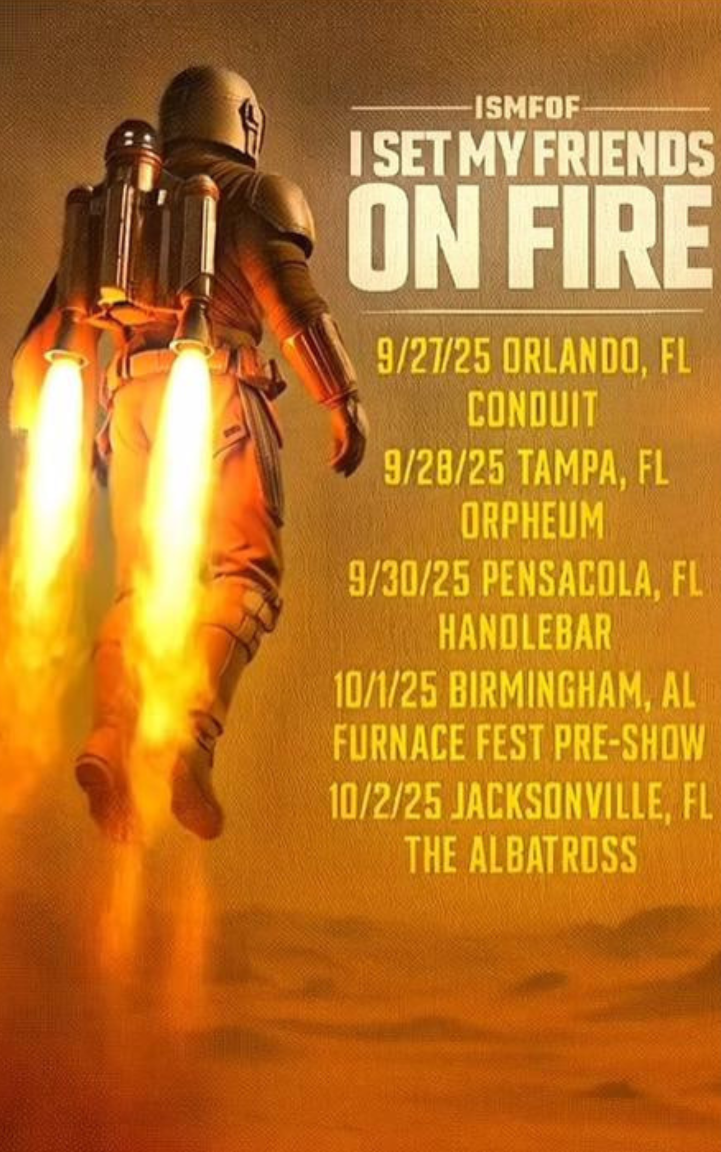 I Set My Friends On Fire Tour Poster 2025